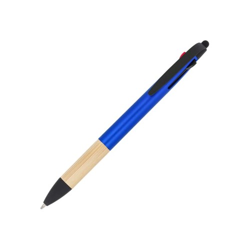 3-colour pen with bamboo grip