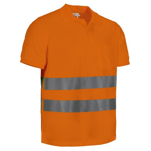 koszulka polo z odblaskowymi paskami