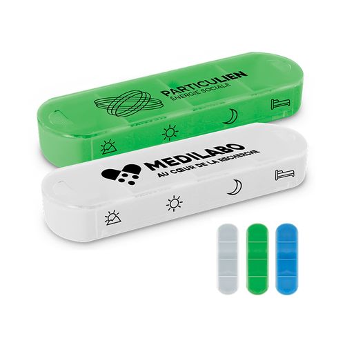 Daily pill-box with sliding lid