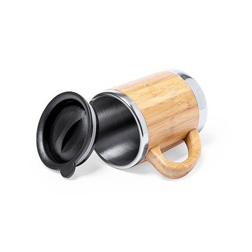 300ml steel and bamboo mug Birillo