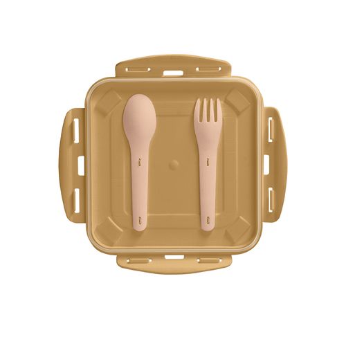 1,2L CAJA CON TAPA, CUCHARA Y TENEDOR