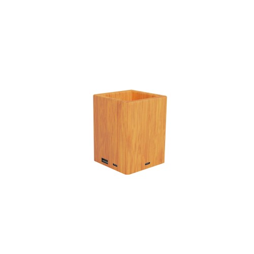 hub wooden pencil holder