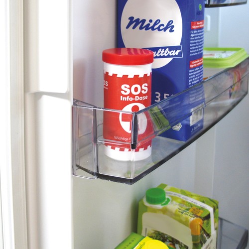 SOS-infobox met standaard sticker en wit oppervlak voor reclamedruk