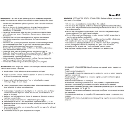 Briquet à arc électrique rechargeable avec dispositif de sécurité parental, indicateur de charge et boîte cadeau