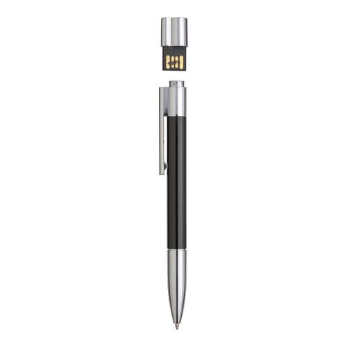 Metal black ballpoint pen with 4Gb usb pen drive