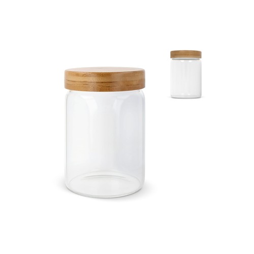 Canister glass & bamboo 900ml