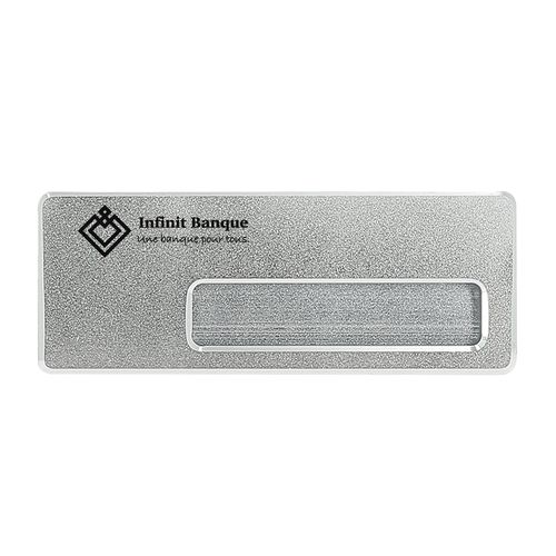 BADGE ALUMINIUM 7 X2.5 CM