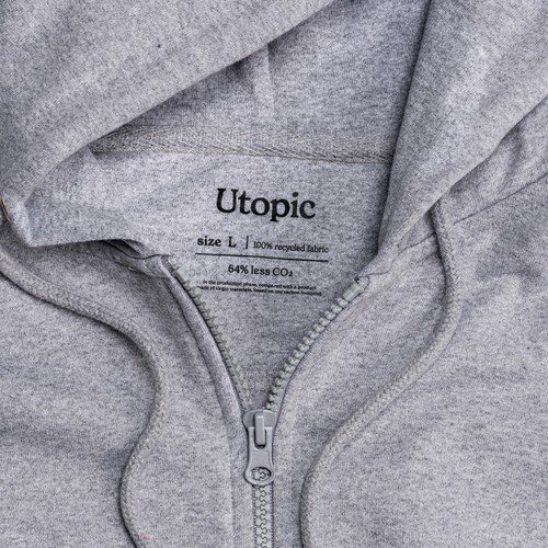 100% regenerated fabric unisex hooded sweatshirt