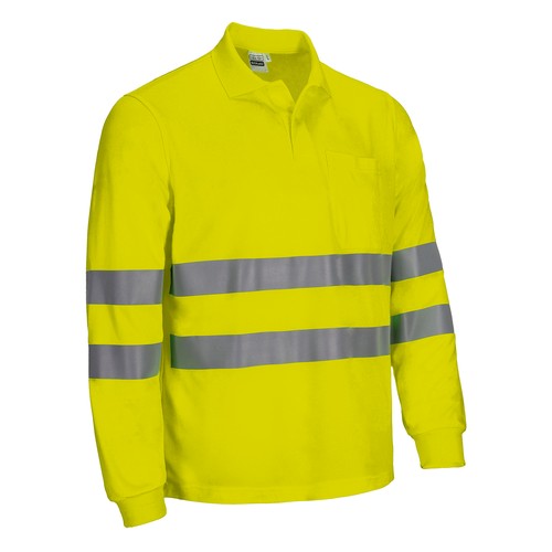 koszulka polo z odblaskowymi paskami