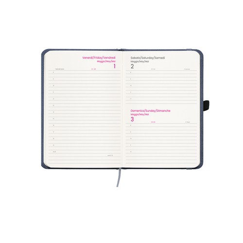 Daily Planner 2026, hardcover made of recycled PET with a mélange effect