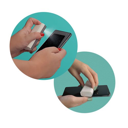 SPRAY LIMPIADOR PARA PANTALLAS Y SOPORTE DE SMARTPHONE