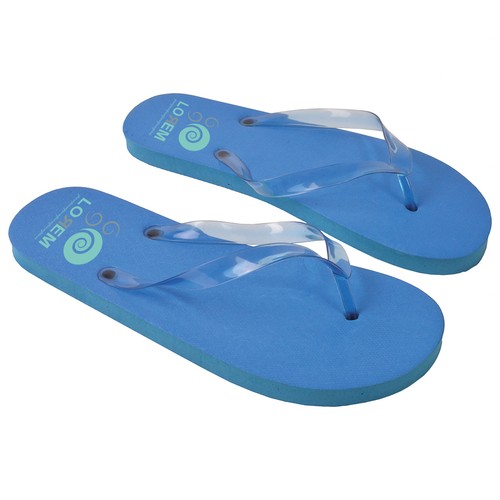 Tong UNISEXE avec semelle en PE (114 g) et lanière en PVC transparente. Taille unique