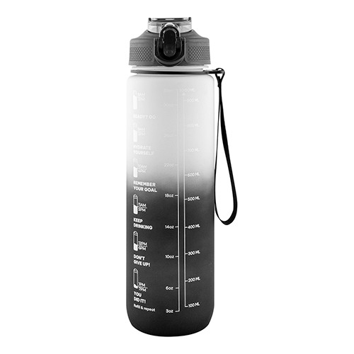 1-liter bottle with capacity print to encourage da Cisto