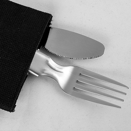 Cubiertos plegables en bolsa Piombo