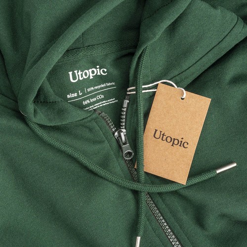 100% regenerated fabric unisex hooded sweatshirt