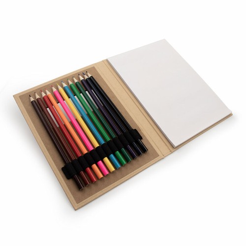 Coloured pencil set, notebook | Paddy