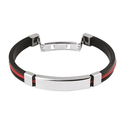 BLACK AND RED BRACELET