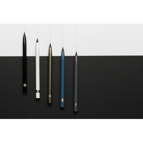 Aluminium inkless pen with eraser