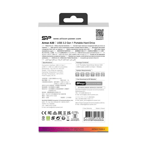 Hard Disc Silicon Power Armor A30 1TB 1 TB