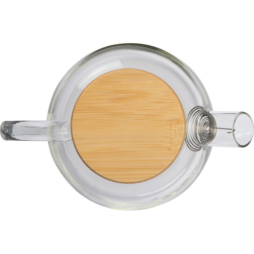 Glass jug with bamboo lid, 1000ml