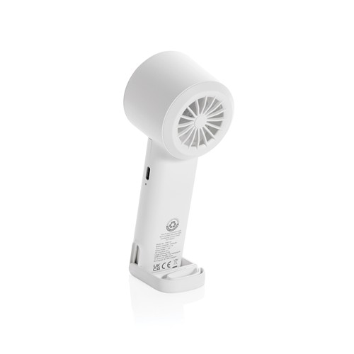 Twist RCS recycled plastic re-chargeable portable fan