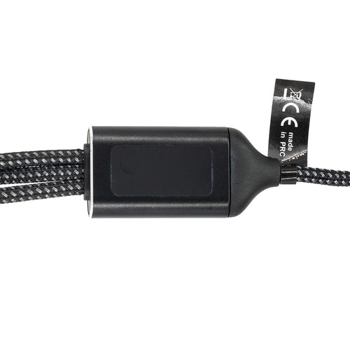 3 in 1 cable with elighted logo Pierre Cardin
