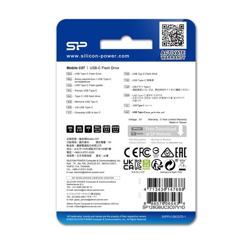 PENDRIVE SILICON POWER MOBILE - C07 3.2 128GB