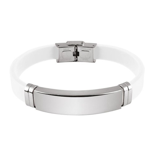 BRACELET D'ACIER ET EVA BLANCHE
