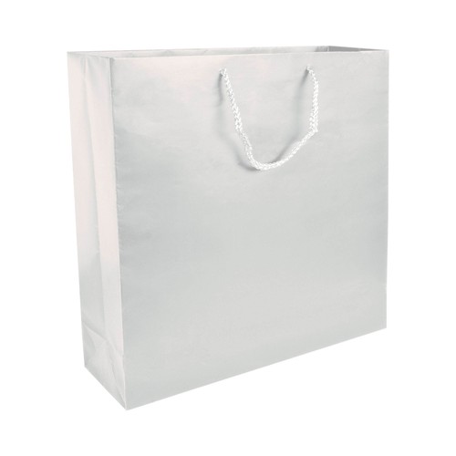 157 g/m2 matte laminated paper shopping bag with gusset and bottom reinforcement
