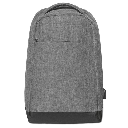 300D POLYESTER ANTI-THEFT RUCKSACK WITH USB CHARGE PORT