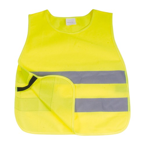 Gilet de haute visibilité en polyester de couleur fluo avec bance réfléchissante enfant