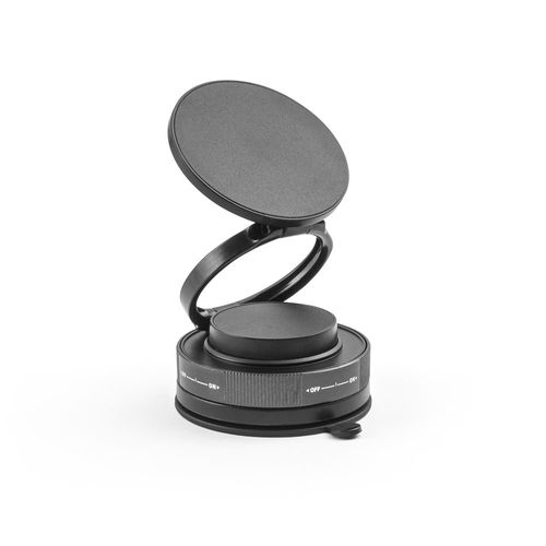 KEPLER. Magnetic mobile phone holder with vacuum attachment system for smooth and non-smooth surfaces (360º rotation)