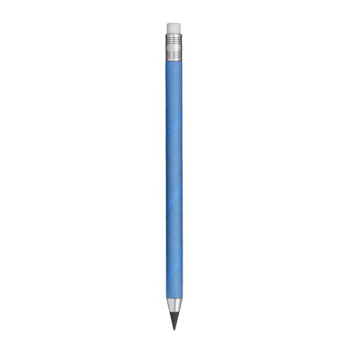 Long-lasting coloured recycled paper pencil with eraser