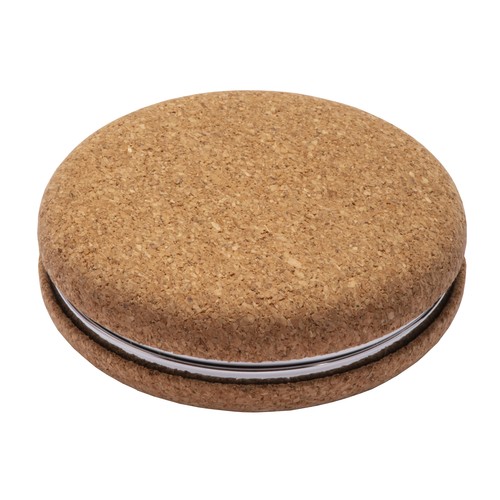 Cork mirror with double magnification