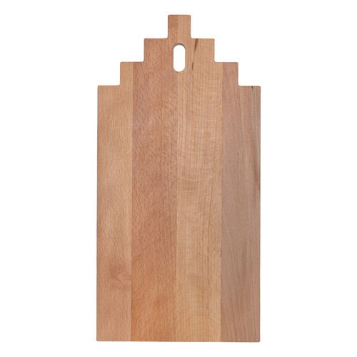 Beech board stepped gable house 40x20 cm