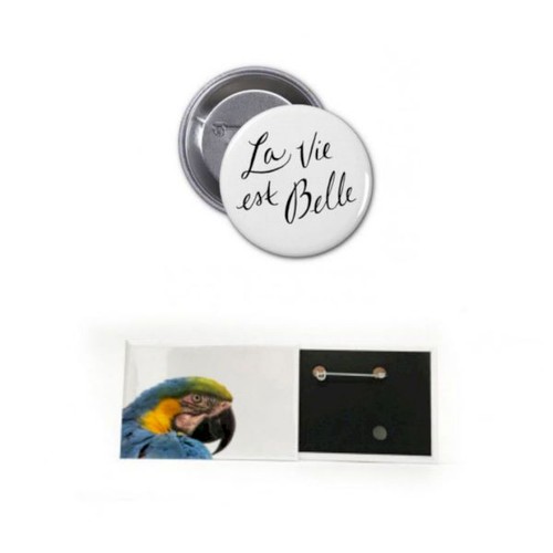 Badge EPINGLE rond Mat 45 mm