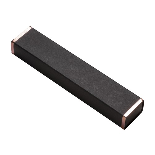 Bolígrafo de aluminio reciclado. Tinta GEL y detalles en oro rosa con estuche de cartón